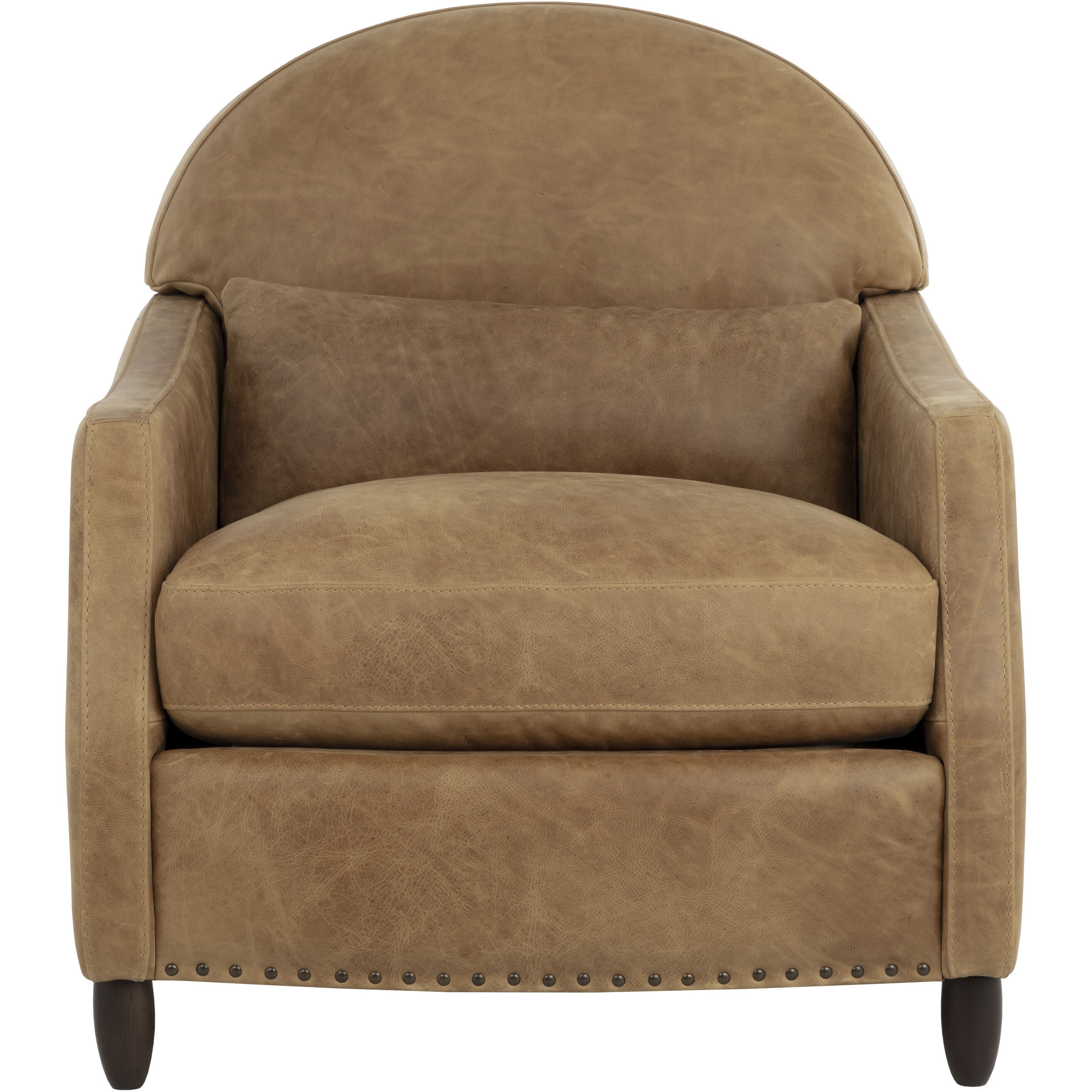 Cynthia Camel Leather Lounge Chair